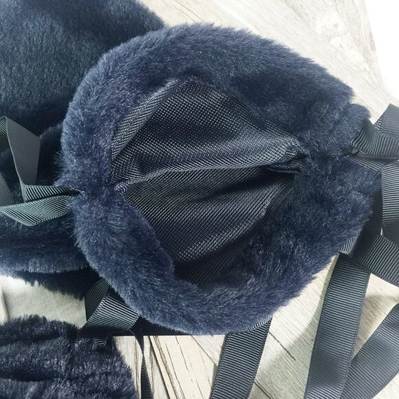 Bundle 2 Faux Fur Drawstring Pouch Bags from Lanvin - Picture 3 of 5
